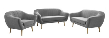 Sofaer og lenestoler sett grå Gaja